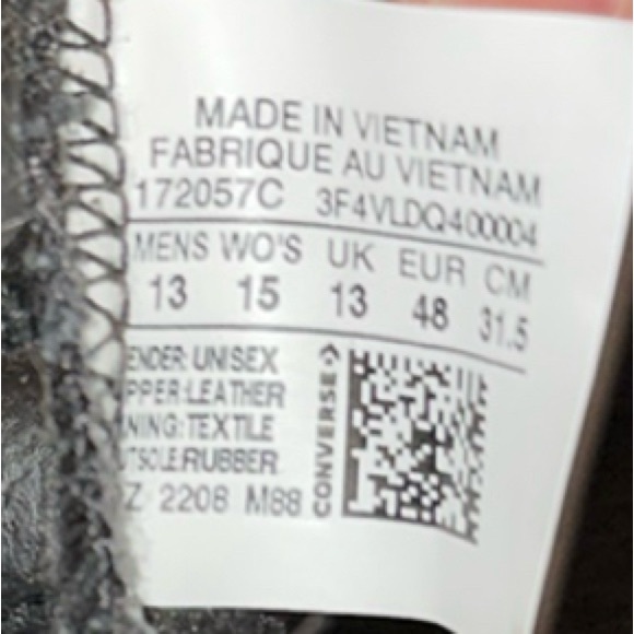 Black and White High-Top Sneakers Converse Weather Counter Climate Chunky Soles - Picture 3 of 3